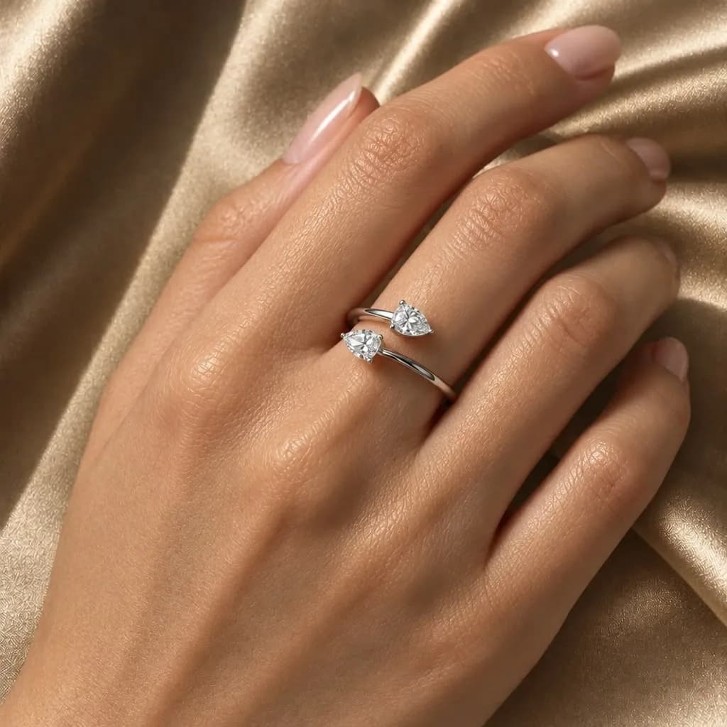 The Double Luméa Teardrop Ring